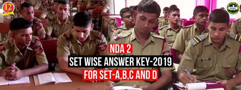 NDA 2 2019 Set Wise Answer Key Download for Math and GAT, SET-A, B, C, D
