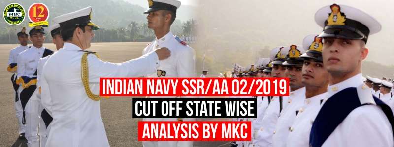 Indian Navy SSR/AA Cut Off 2/2019 State Wise Analysis