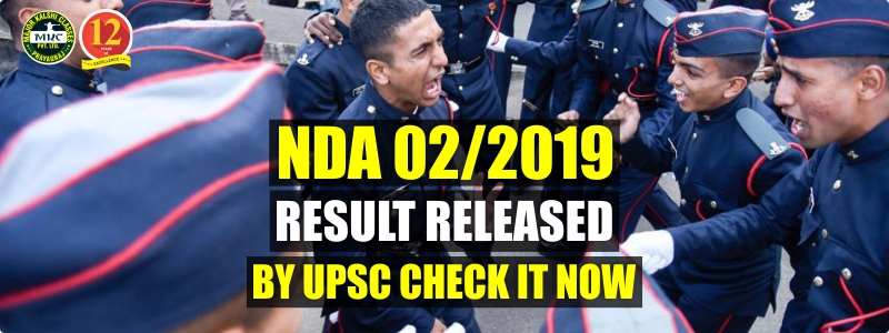 NDA 2/2019 Result Released by UPSC Check it Now