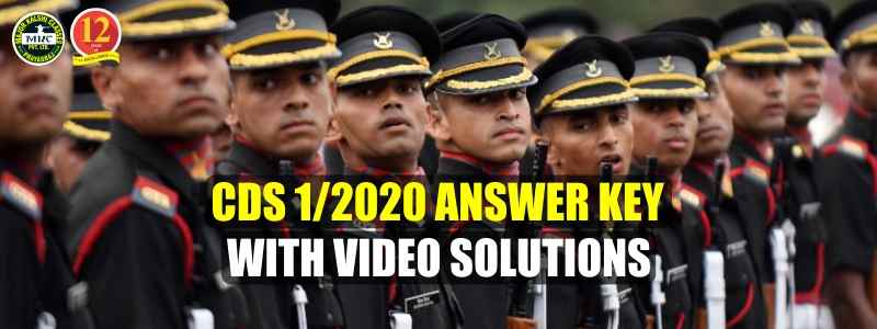 CDS 1/2020 Answer Key with Video Solutions