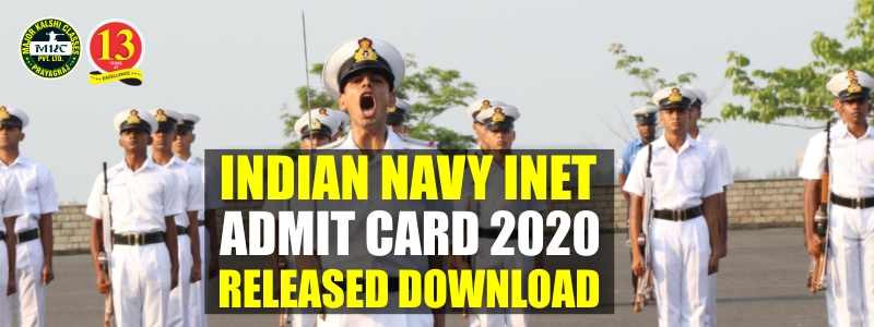 Indian Navy INET Admit Card 2020 released Download