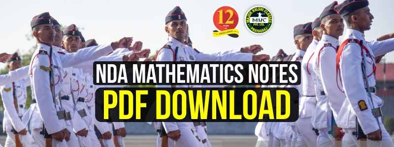 NDA Mathematics Notes Pdf Download