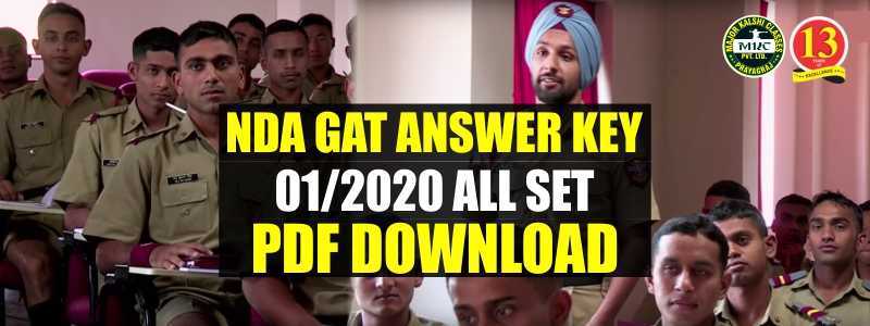 NDA GAT Answer Key 1/2020 All set pdf Download
