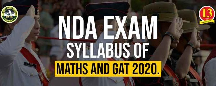 NDA Exam Syllabus of Maths and GAT 2020