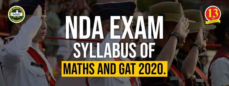 NDA Exam Syllabus of Maths and GAT 2020