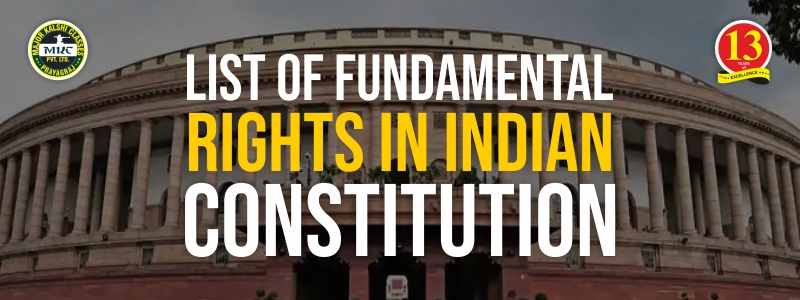 List of Fundamental Rights of Indian Constitution