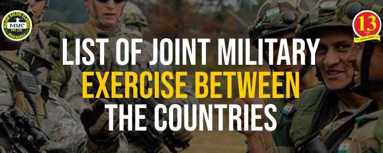 List of Joint Military Exercise between the Countries