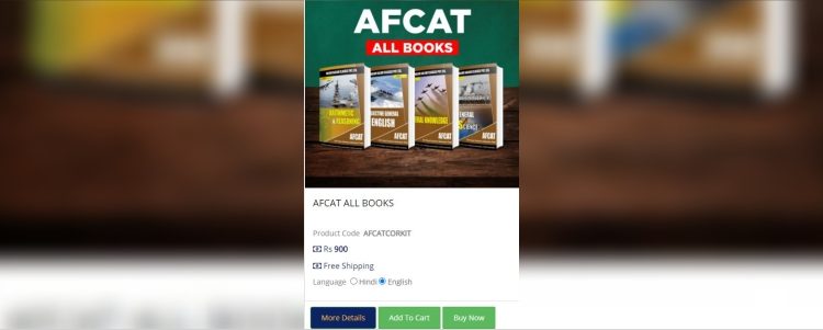 AFCAT 2 2021 Study Material and List of Important Books.