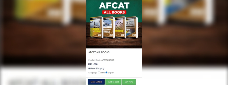 AFCAT 2 2021 Study Material and List of Important Books.