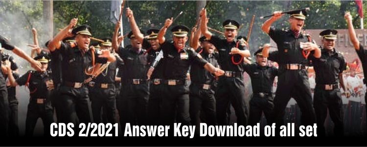 CDS 2/2021 Answer Key Download of All Set.
