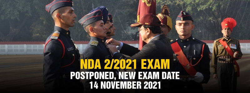 NDA 2/2021 Exam Postponed New Exam Date is 14 Nov 2021.