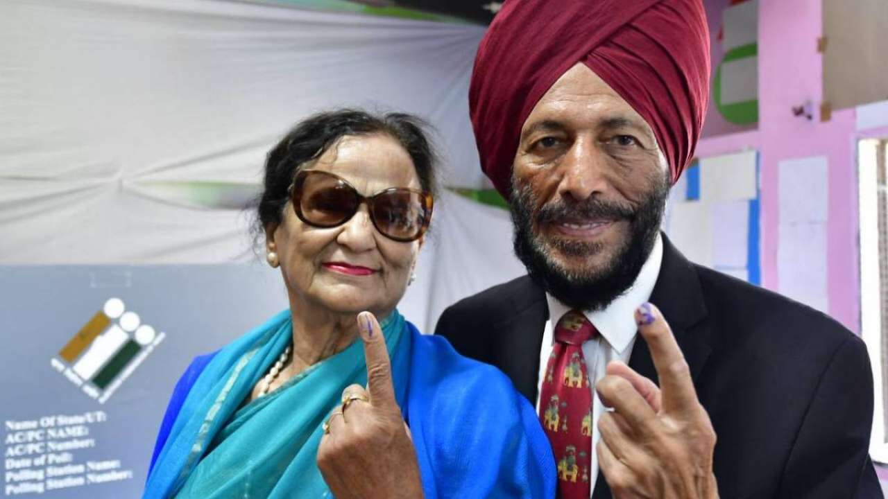 Milkha Singh with His Wife