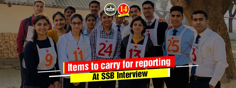Important Items to carry in SSB Interview 2022