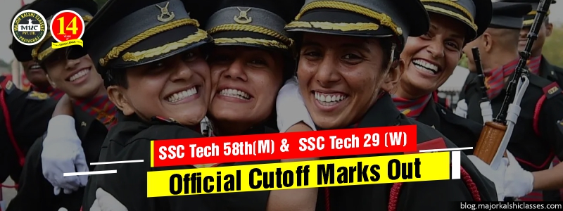 SSC Tech Official Cutoff Marks: 58th Course (Men) and SSC 29th (women)