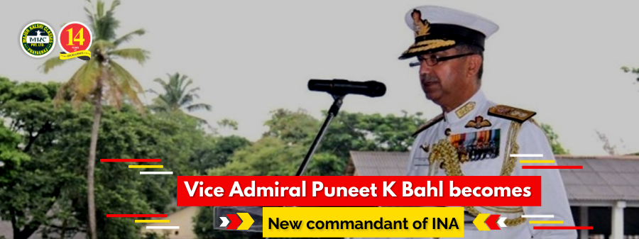 Vice Admiral Puneet K Bahl became the new commandant of INA | Indian Naval Academy |