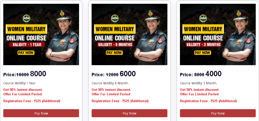 women military online course
